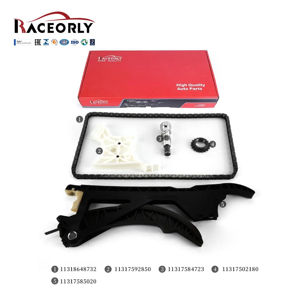 RACEORLY Timing Chain Kit for BMW 325I 335I 428 528 X1 X3 X5 E70 F15 N52 N55