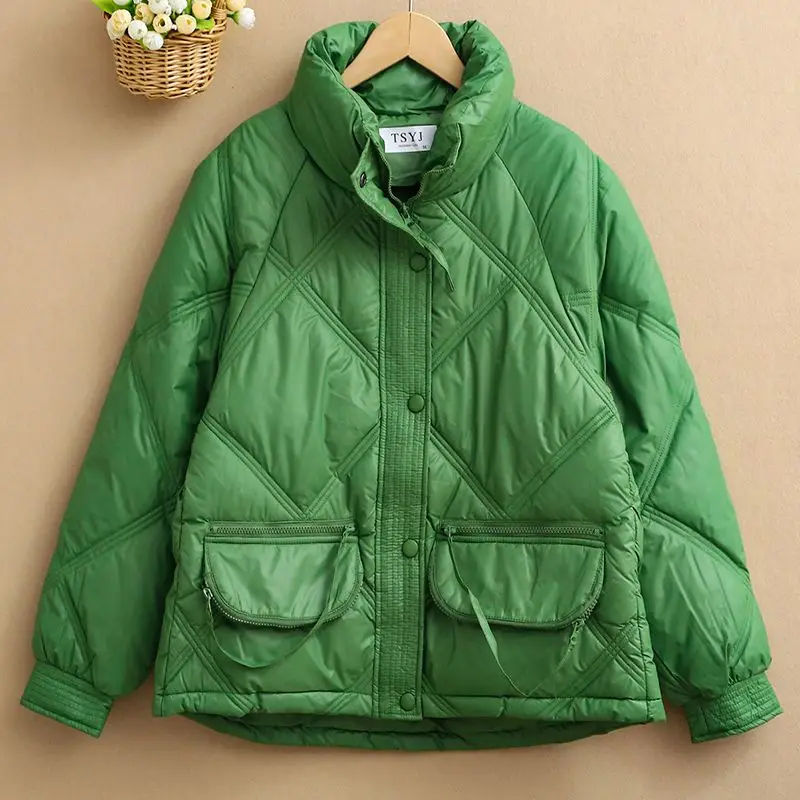 

Autumn and Winter New Women's Down Cotton Jacket Commuter Oversized Windproof Jacket