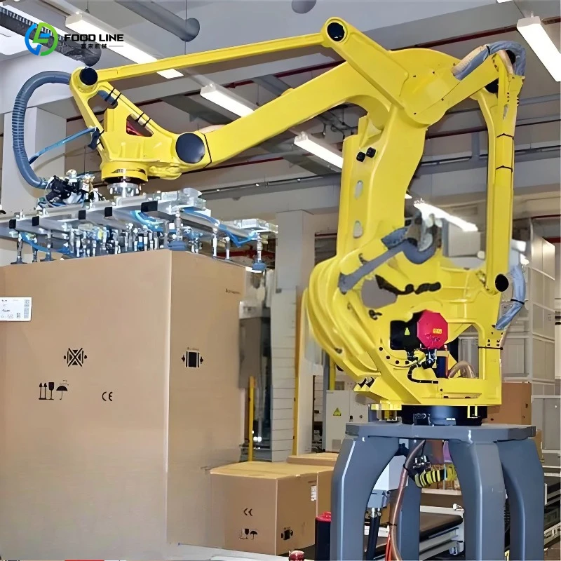 Customized 4 Axis Automatic Robotic Hand Arm Industrial Hand Robot Arm Palletizer Handling and Debagging System