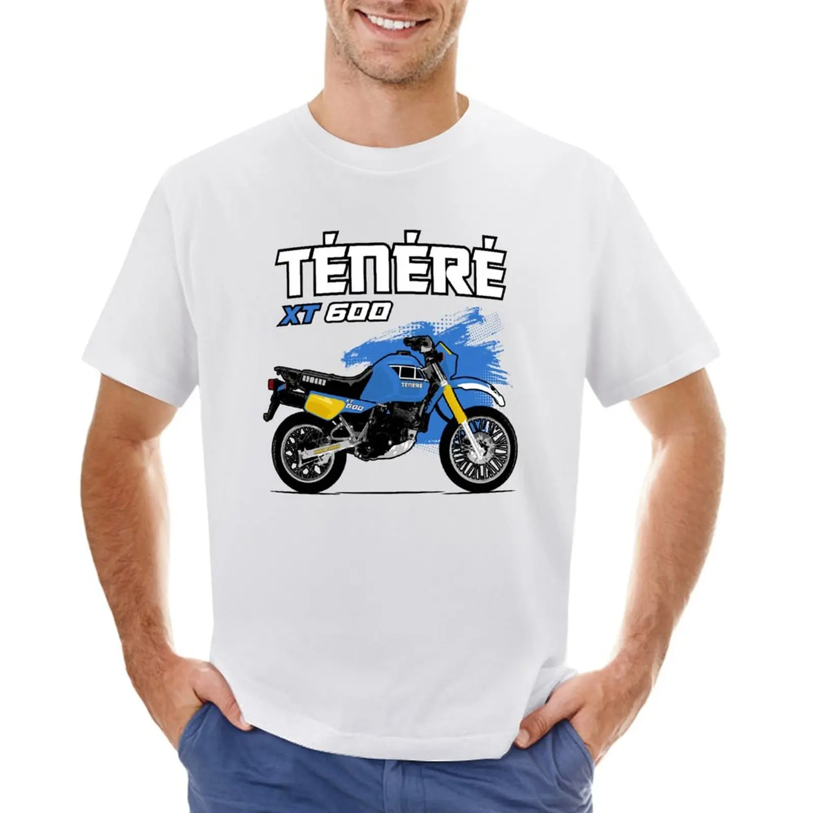 Tenere XT600 T-shirt oversizeds Blouse hippie clothes mens t shirts