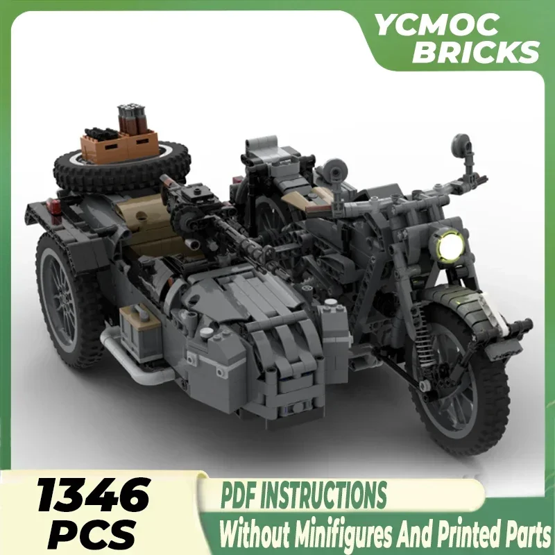 

Military Vehicle Model Moc Building Bricks World War II Motorcycles Technology Blocks Gifts Christmas Toys DIY Sets Assembly