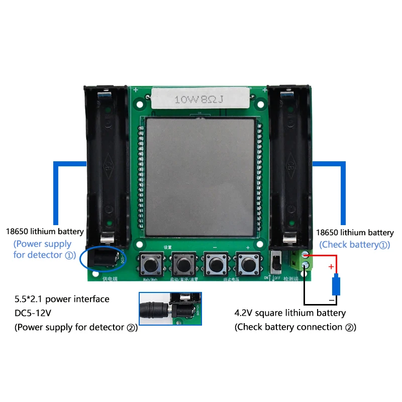 18650 Lithium Battery Capacity Tester Module High Precision XH-M239 LCD Digital Display True Capacity Module MaH/mwH Measurement