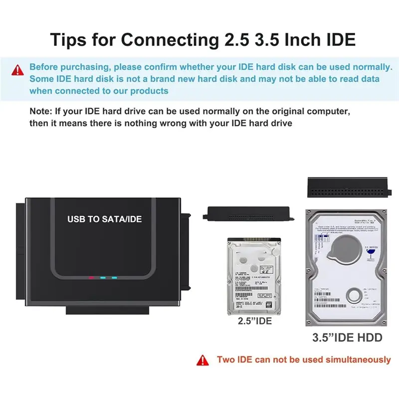 Ingenious-SATA/IDE To USB 3.0 Adapter SATA/IDE Triple Drive Adapter External SATA IDE Hard Disk Adapter SATA/IDE Adapter US Plug