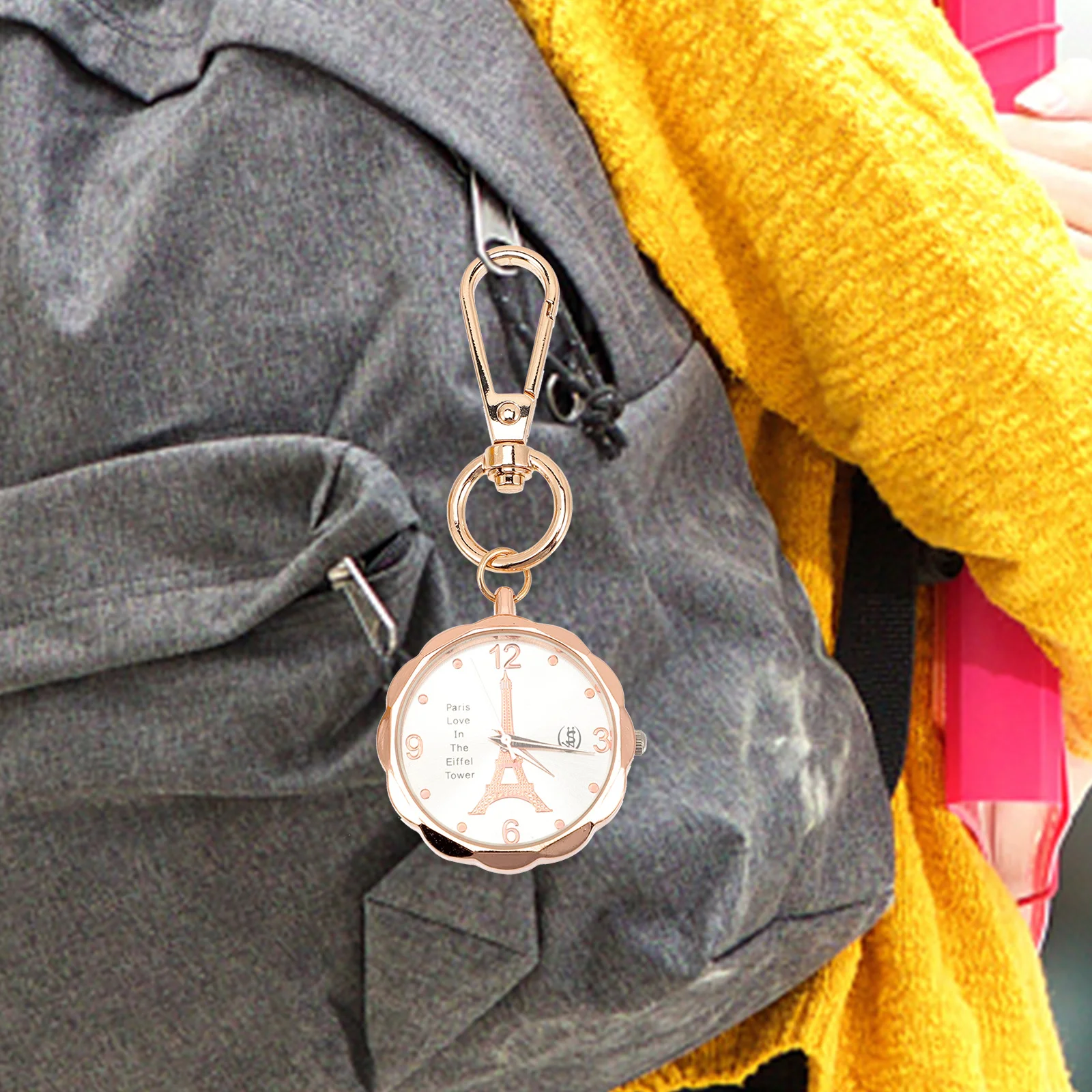 

Nurse Pocket Alloy Buckle Chest Watch For Women Men Luminous Glow In The Dark Clip On Badge Marker Hanging Watch For Outdoor