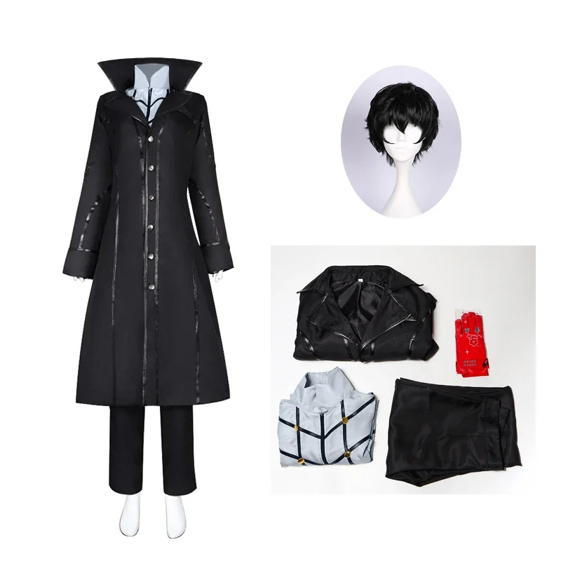 Amemiya Ren Cosplay Persona 5 Cosplay Joker Suit Game Men Black Outfit Uniform Suit Halloween Carnival Animal Cosplay Suits