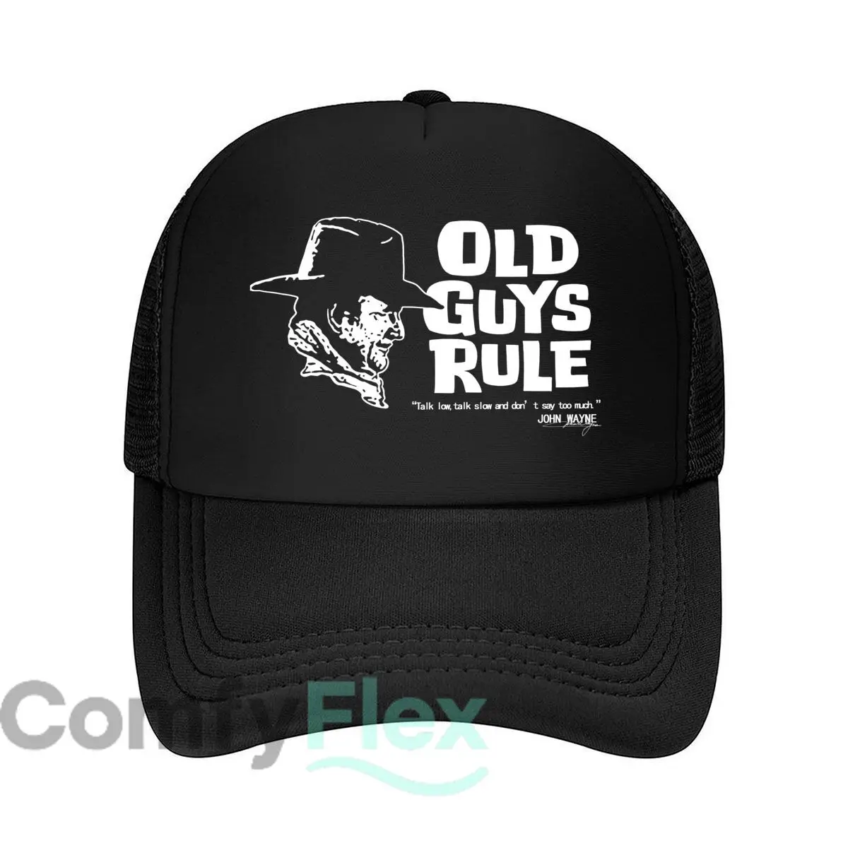 Old Guys Rule Art Graphic Mesh Baseball Cap Casual Hat Outdoor  For Womens Unisex Female