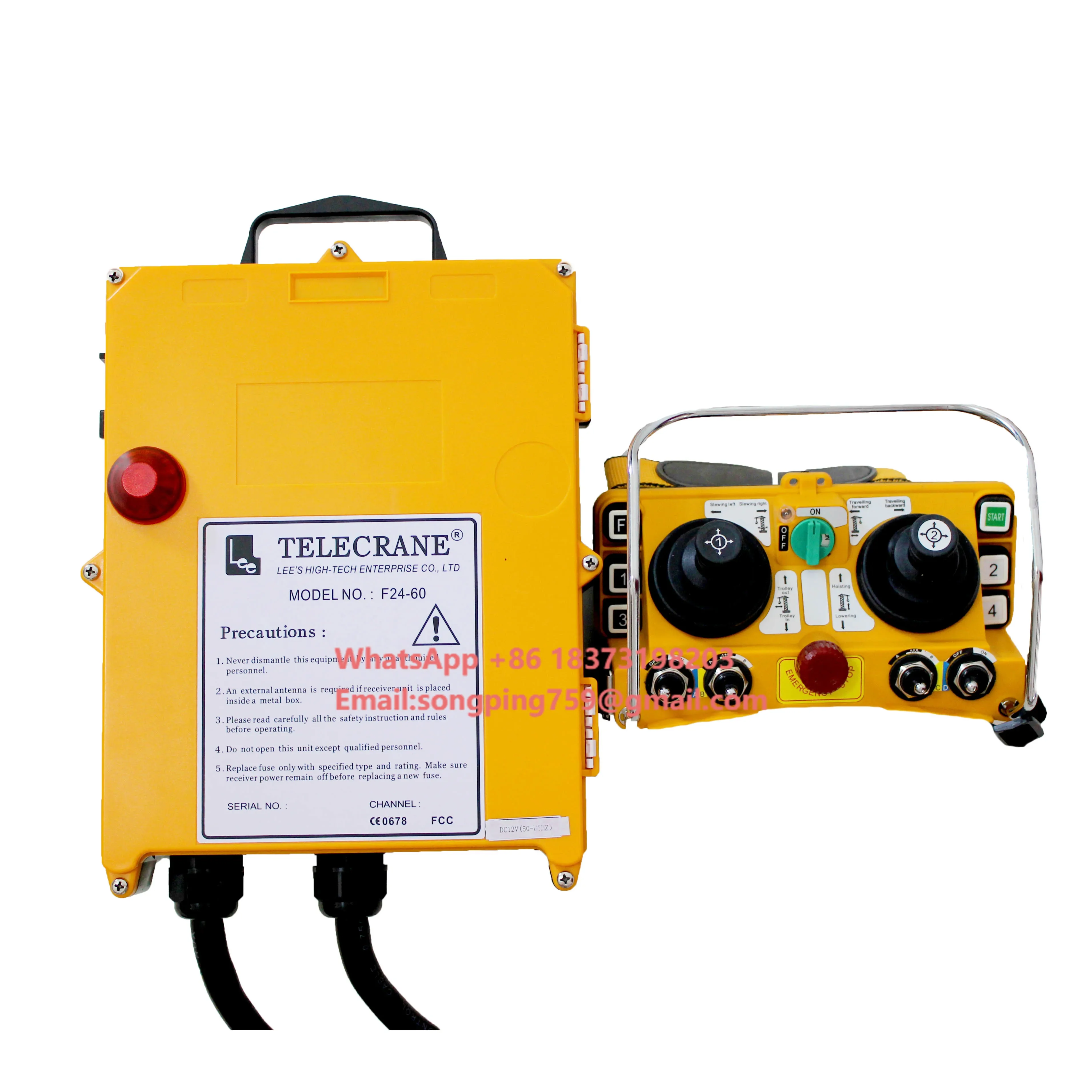 

Lower Price Telecontrol F24-60 Joystick Industrial Radio Remote Control for Crane