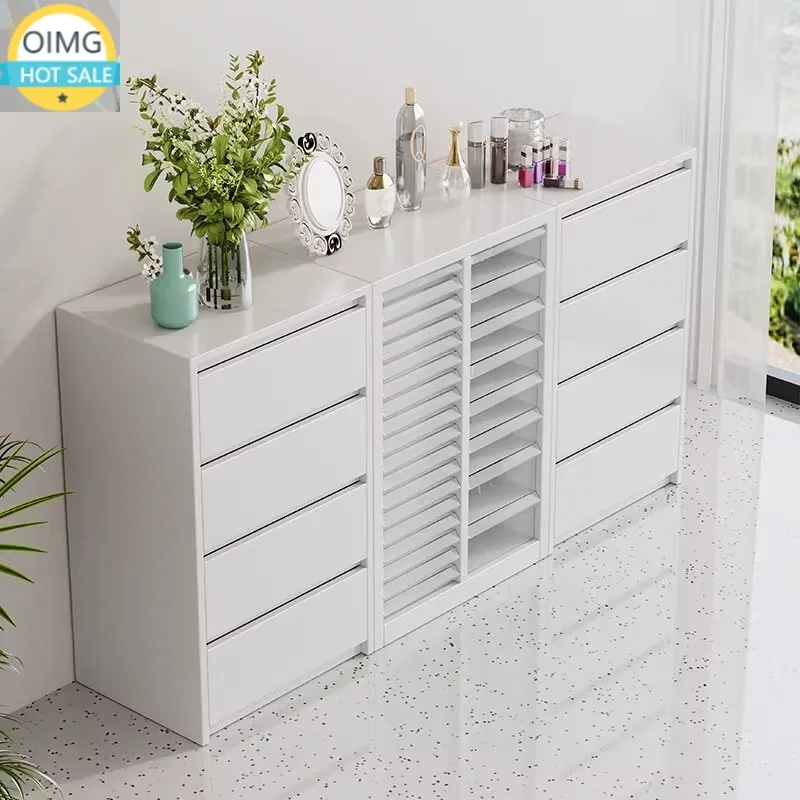 Modern Simple Custom Cosmetics Nail Cabinets Nail Polish and Gel Display Cabinets for Nail Salons Bar for Sale