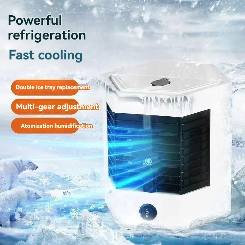 Cooling Fan Humidification Cooling Spray Air Conditioning Fan Desktop Electric FaFive Generation Air Cooler Small Mini Portable