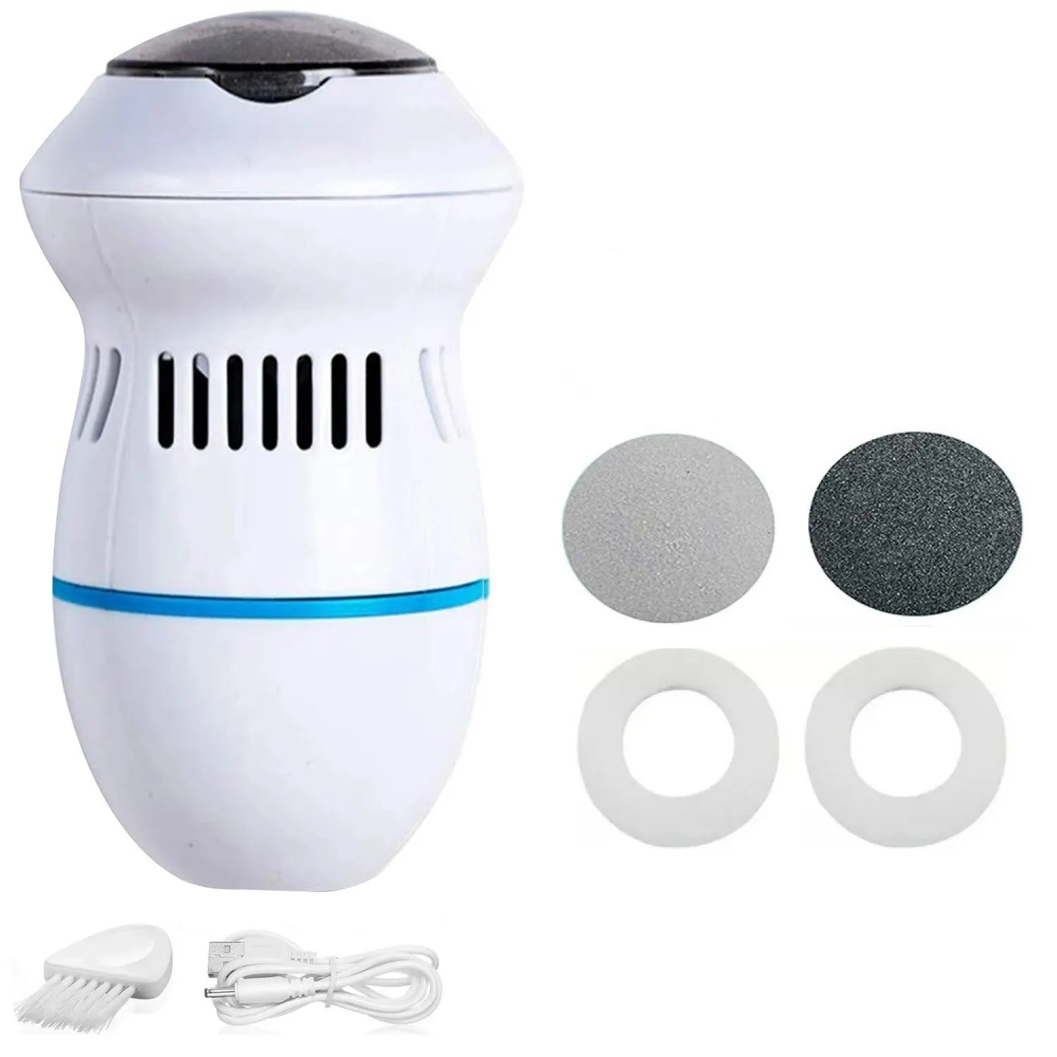 Electric Foot Exfoliator Grinder Vacuum Callus Dead Skin Removal Foot 2 Pcs Emery Pad Pedicure For The Feet Tools