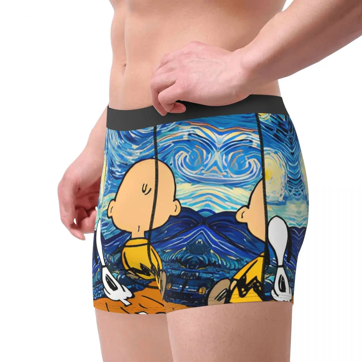 MINISO Snoppy Cartoon Unterwäsche Bequeme Höschen Benutzerdefinierte Shorts Slips für Männer Beutel Plus Size Boxershorts