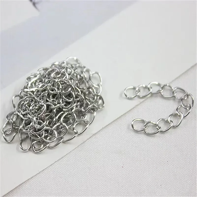 20Pcs/Lot 45-50mm Necklace Extension Chain Bulk Bracelet Extended Link Tail Extender For DIY Jewelry Making Findings