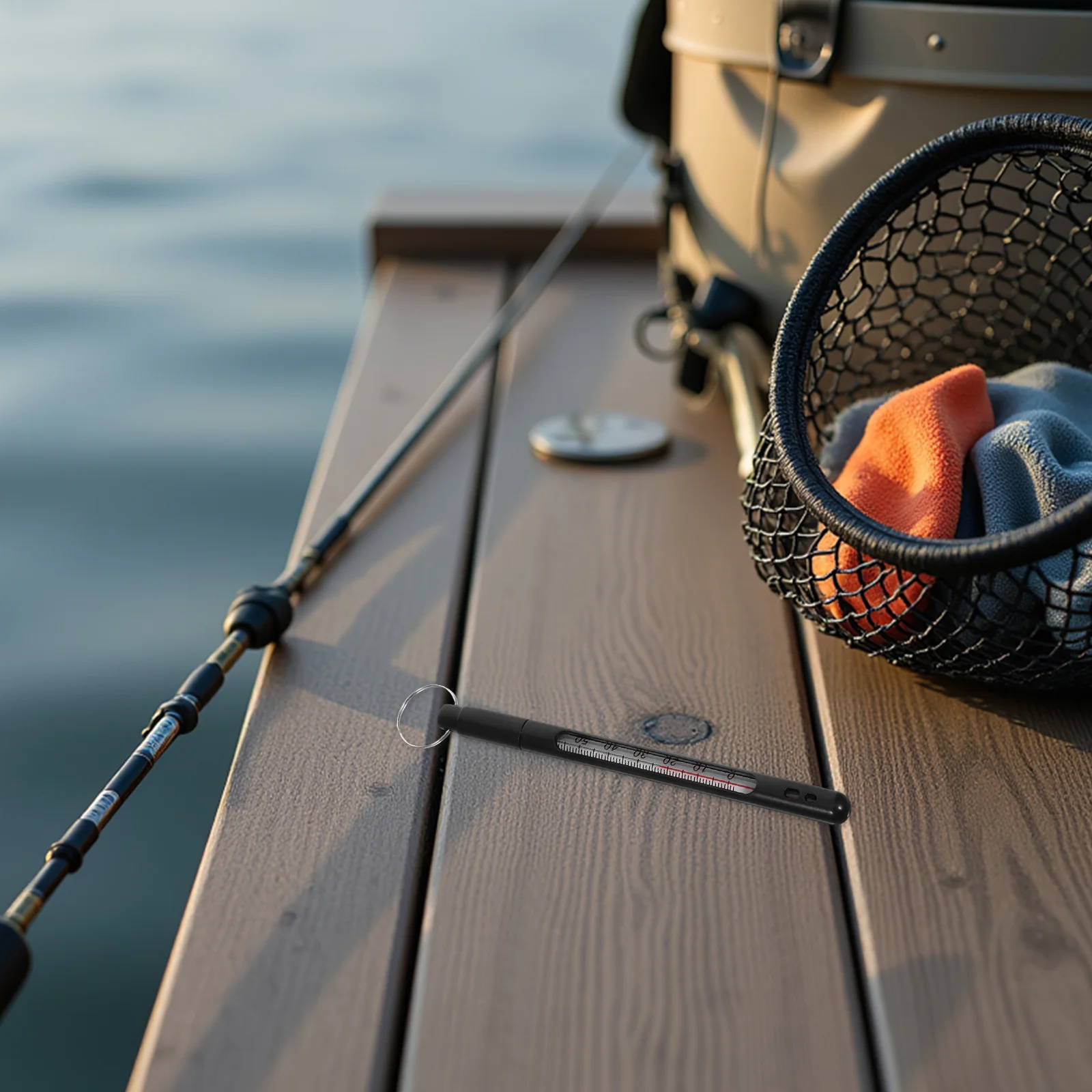 

Underwater Thermometer for Fish Tank Portable Stick Design with Hanging Ring Water Temperature Monitor for Fishing Ponds Lakes