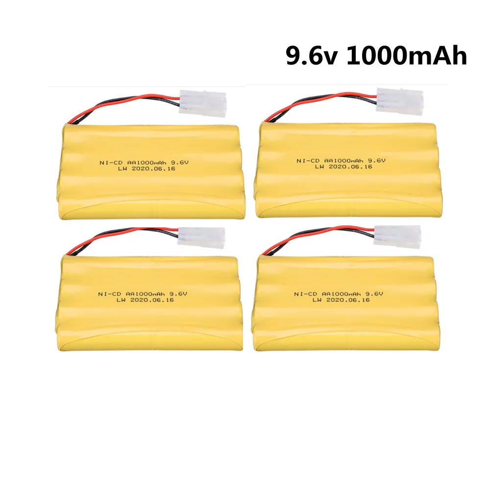 Никель-кадмиевый аккумулятор 9,6 в, 1000 мАч для радиоуправляемых игрушек, автомобилей, танков, поезда, роботов, лодок, пистолетов, перезаряжаемая батарея AA 9,6 в, разъем Tamiya