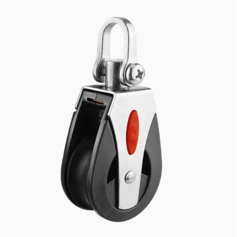 

ISURE MARINE Stainless Steel Nylon Rope Pulley ABS Plastic Single Pulley Rotary Bearing Yacht RV Marine Hardware Accessories