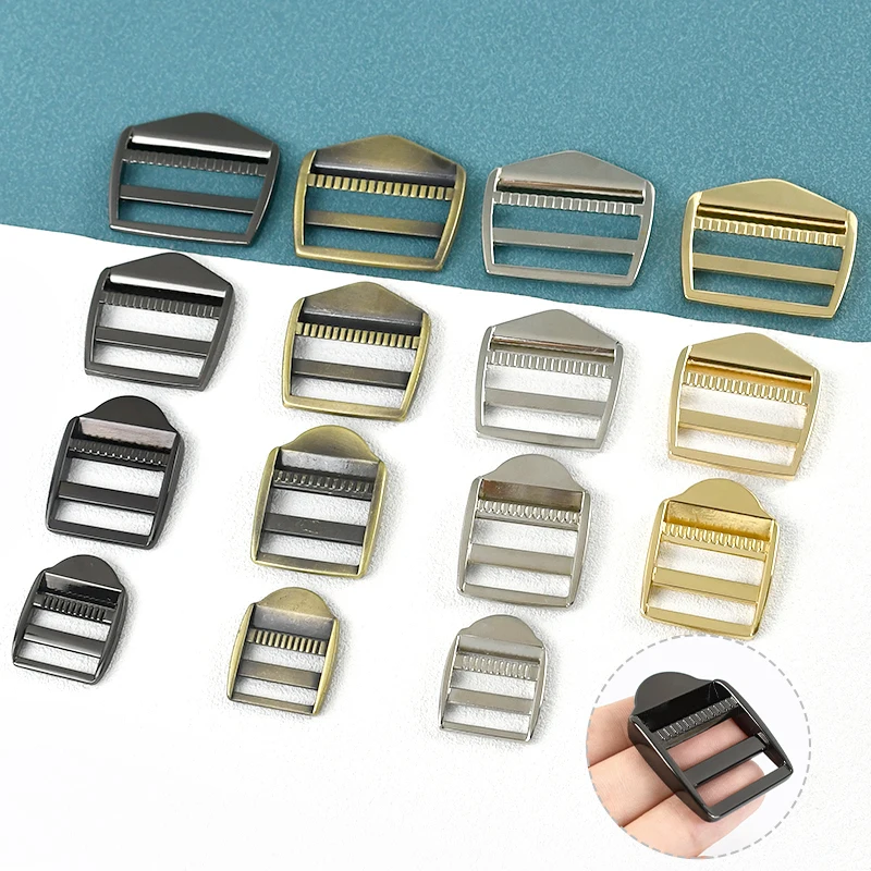 

2-10Pcs 20-38mm Metal Buckles for Bag Strap Dress Belt Adjuster Clasp Pet Collar Slider Tri-Glide Hooks DIY Sewing Accessories