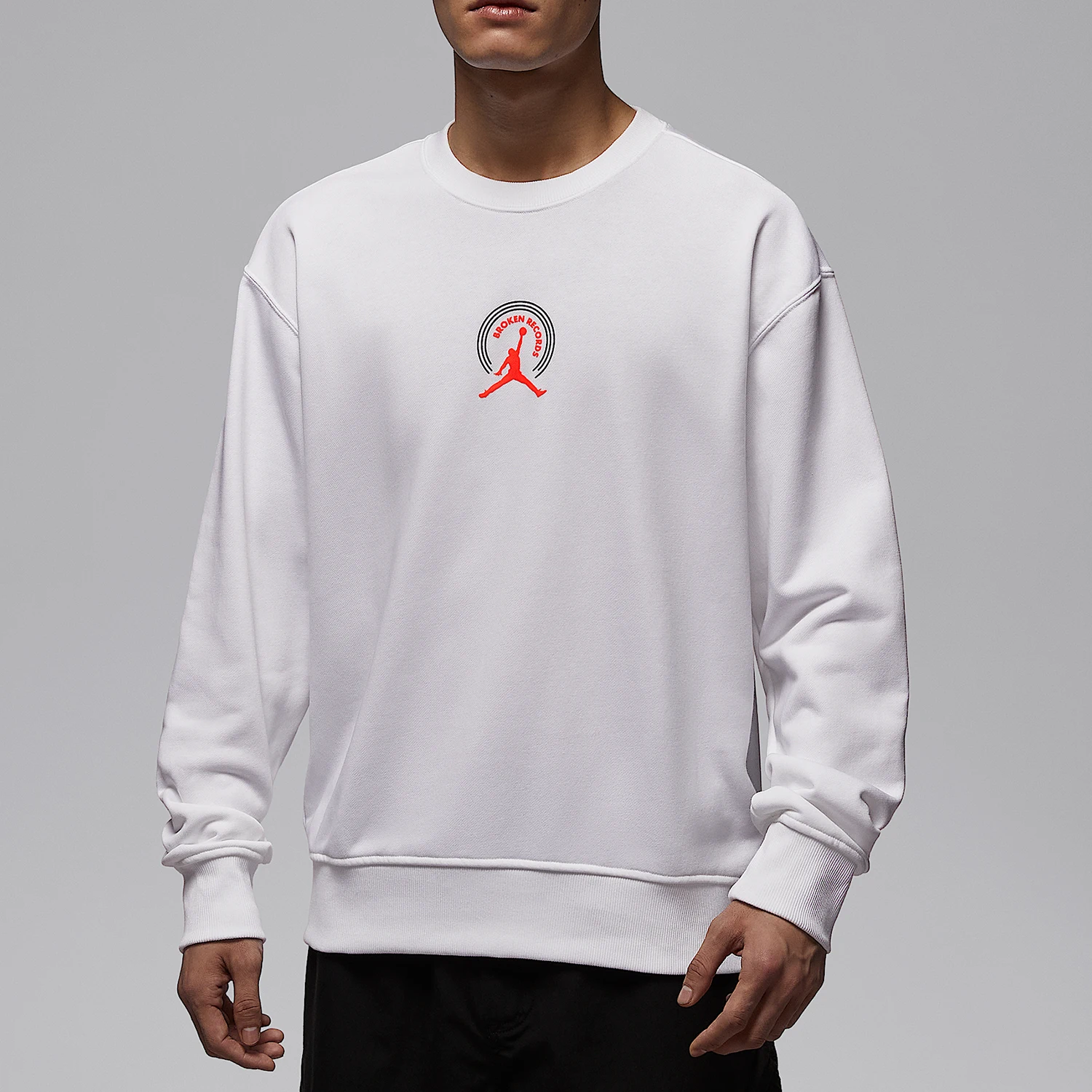 

Оригинальная мужская повседневная прочная трикотажная толстовка Nike JORDAN с круглым вырезом IQ2981-100