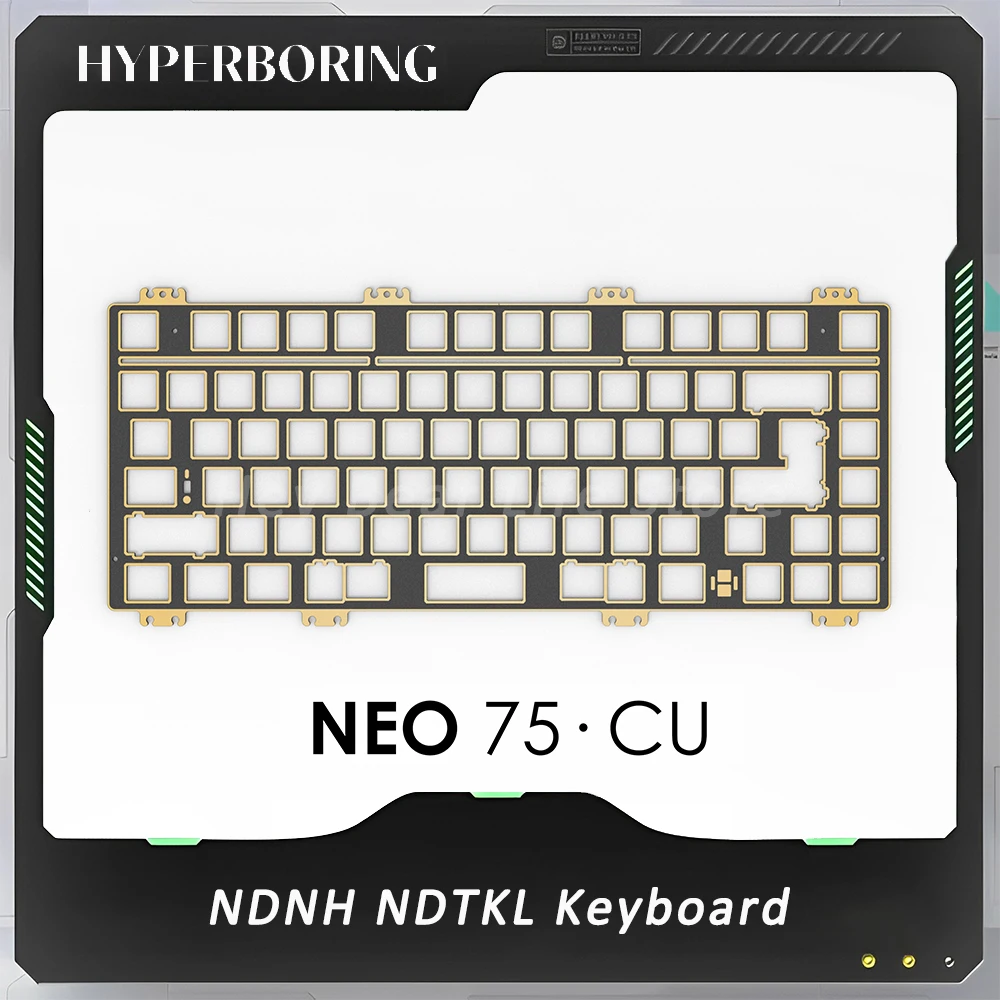 HYPERBORING NEO75 Mechanical Keyboard Kit Positioning Plate PP PC POM FR4 Aluminum Carbon Fiber Customized Keyboard Accessories