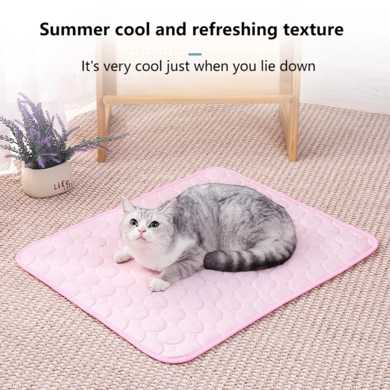 

Summer Pet Cooling Mat Mesh Breathable Cooling Sleeping Pad Soft Pet Bed Blanket for Cats Small Dogs