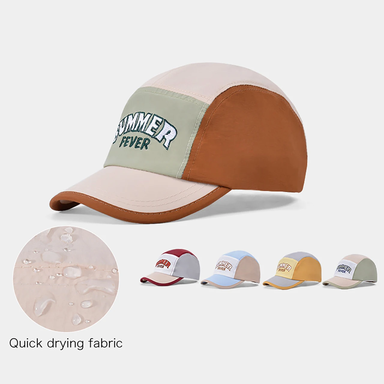 

Fashion Patchwork Baseball Cap Children Quick Drying Sun Hat 4-10Year Boy Girl Outdoor Sunscreen Visors Fashion Kids Peaked Caps
