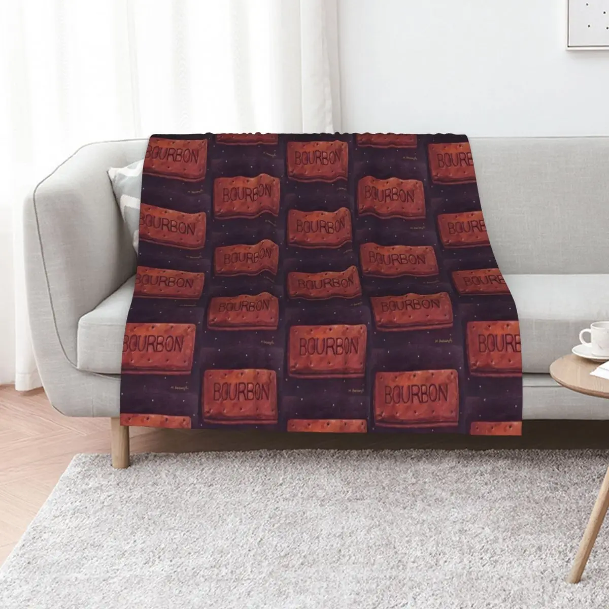 

Bourbon Biscuit Throw Blanket For Sofa Thin Shaggy Vintage Hairys Blankets