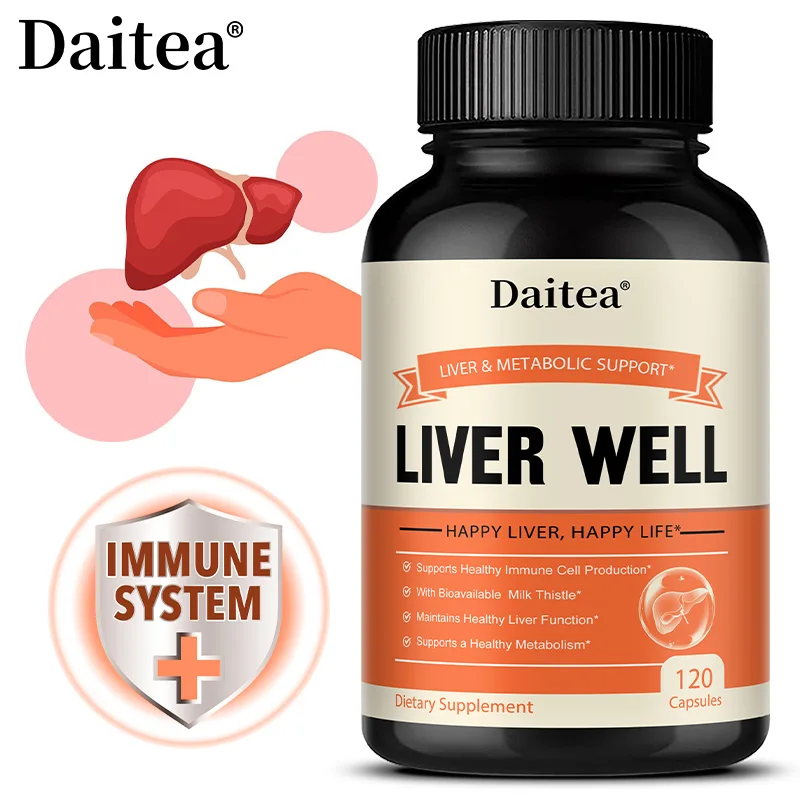 

Liver Health Capsules with Zinc, Milk Thistle - Support Health Immune Cell Production, Improve Liver Function Dietary Supplement