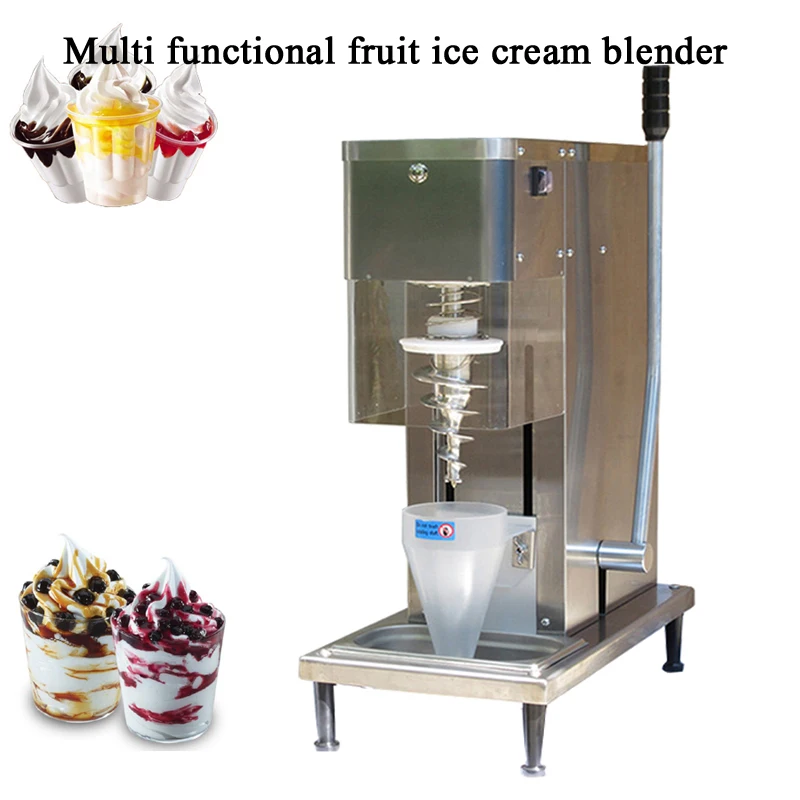 220V/ 50Hz Ice Cream Mixer Yogurt Flurry Mixer Fruit Juice Maker Frozen Yogurt Mixer Machine Flurry Ice Cream Maker