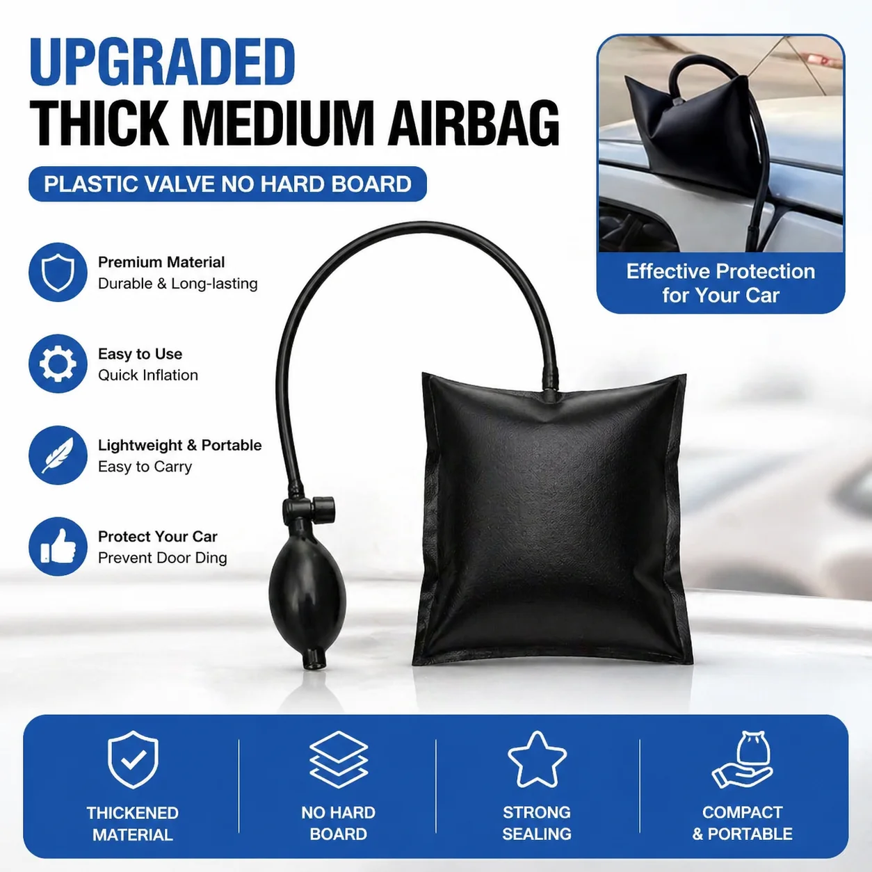 Professional Air Pump Wedge Inflatable Bag Shim Locksmith Tools Car Door Opener Window Alignment Lifting Repair Leveling Kit