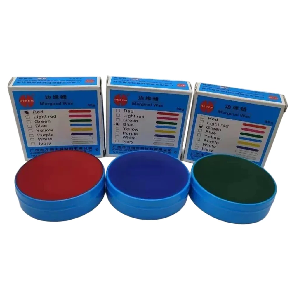 

Dental Lab Marginal Wax Dental Carving Wax Disk Marginal Wax Pattern Former 4 Colors 80g/Box