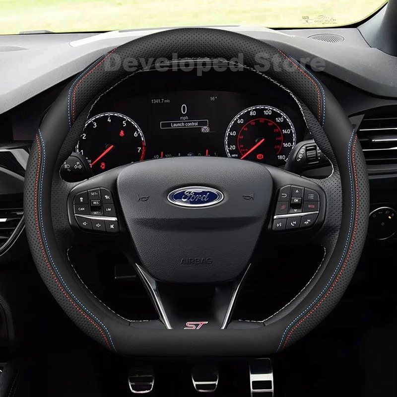 

Car Steering Wheel Cover For Ford Focus mk3 mk2 mk4 mk1 2025-2008 Leather Auto Steering Wheel Ford Focus ST Accessories
