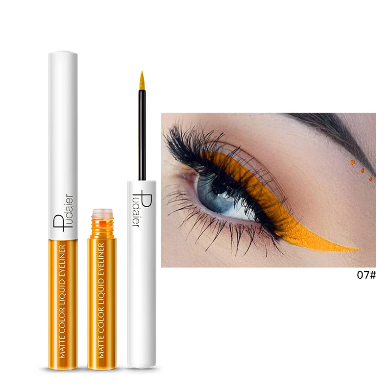 Pudaier Matte Liquid Eyeliner Waterproof Long-lasting Pigment Green Red Color Sexy Eye Liner Party Beauty Cosmetic 15 Colors