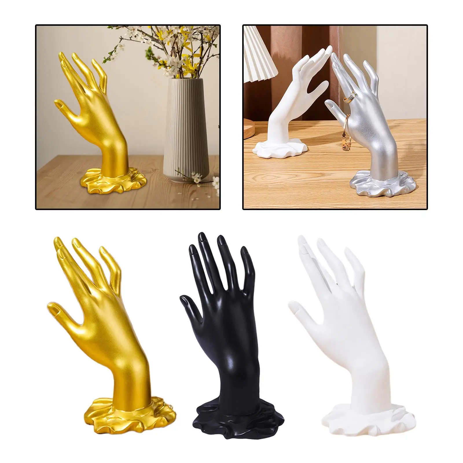 منظم حامل عرض مجوهرات اليد من مانيكين لدعائم الصور #4