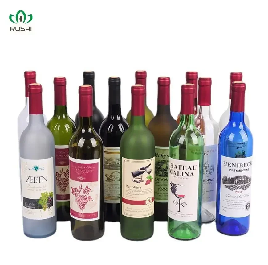 750ml Grind arenaceous Wine Bottle Empty bottles hotel wedding Wine bottle bar decoration glass Empty bottles With cover