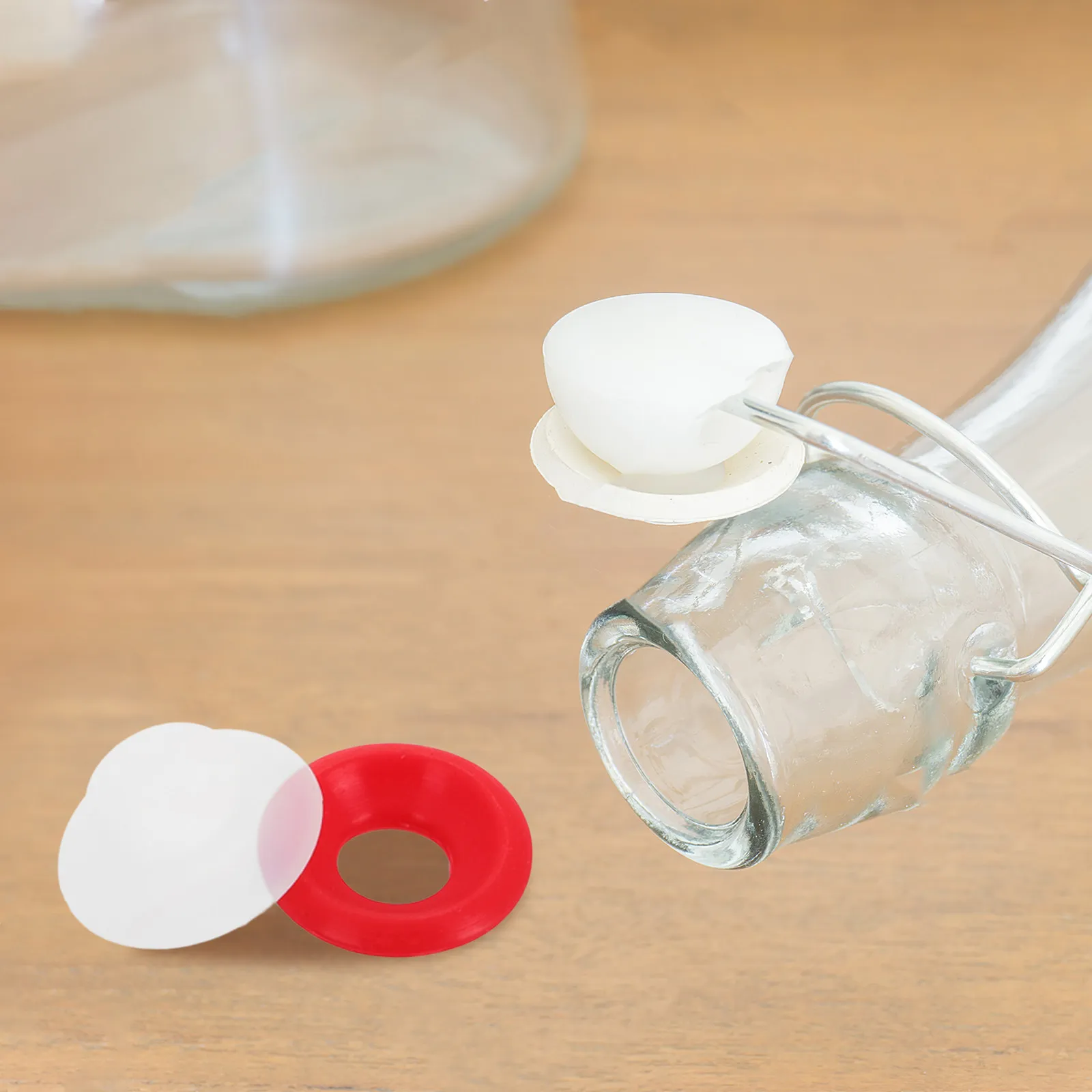 20Pcs Premium Silicone Bottle Top Gaskets Leak Proof Swing Cap Seals for Home Brewing Soda Making Juice Storage Jar Lids