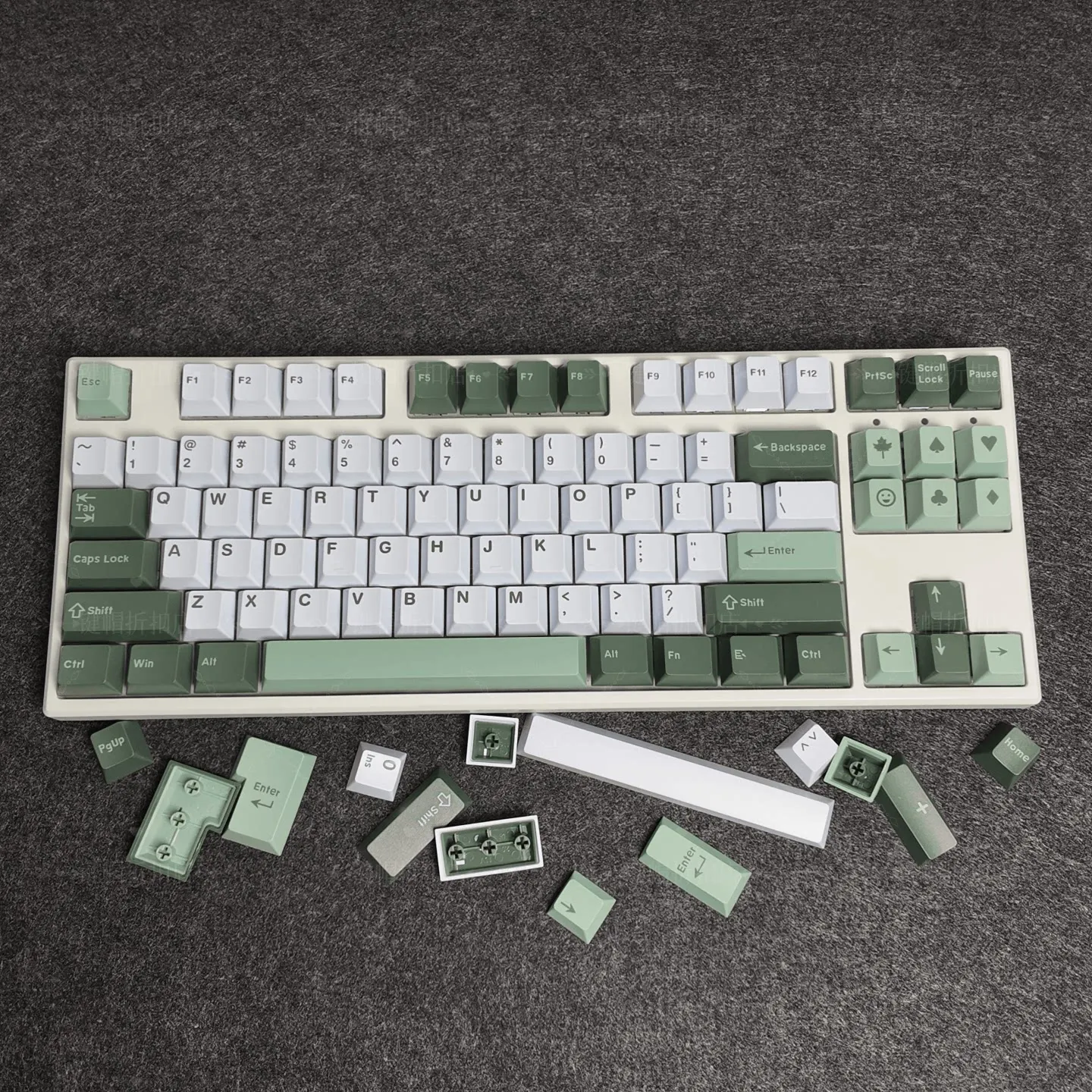 Daye original botanical garden three color matching 163 keycaps small full set ABS material two-color injection molding magnetic