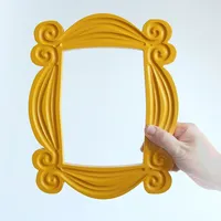 ZK30 TV Series Friends Handmade Monica Door Frame Wood Yellow Photo Frames Collectible Home Decor Collection Cosplay Gift