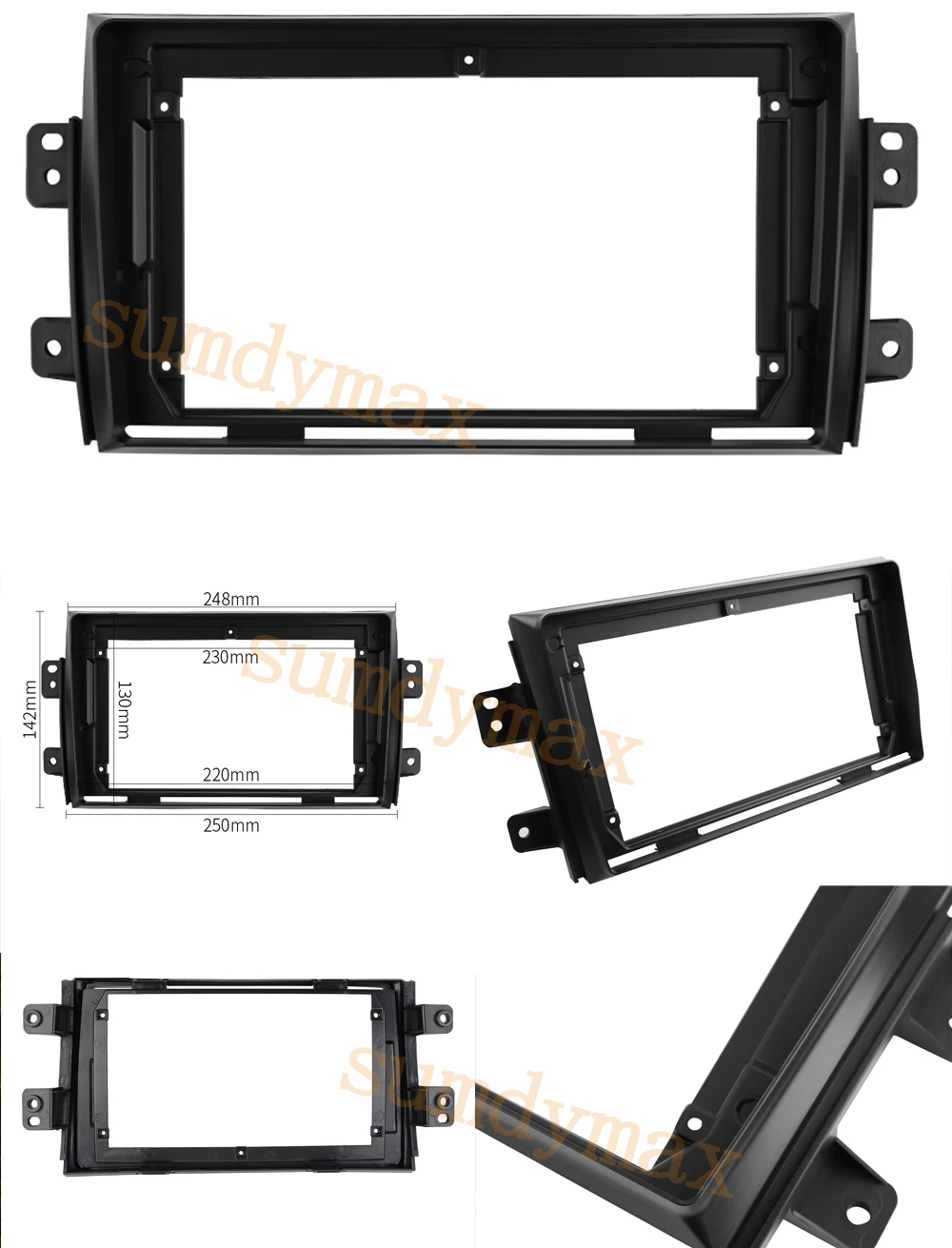 스즈키 SX4 피아트 세디치용 2006 2012 자동차 패널 대시 마운트 키트, 9 인치 대형 스크린, 2 Din 안드로이드 자동차 라디오 프레임