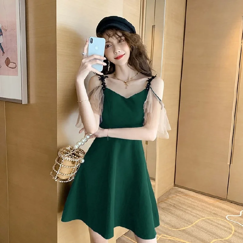 Slip Dress Woman Fashion 2024 Sundresses Party Korean Style Sexy Night Club Dresses for Women Prom Midi Black Green Purple Blue