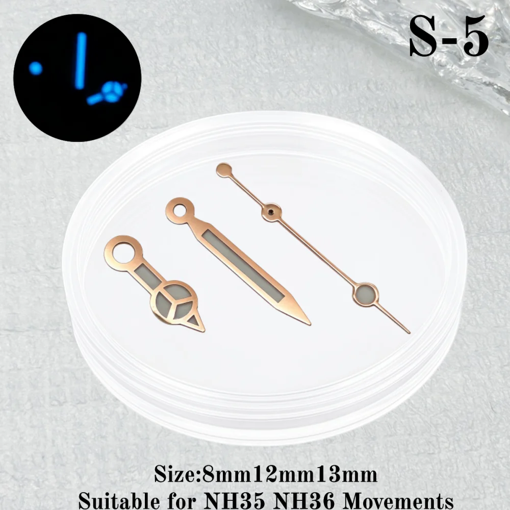 Modification Seamaster Submarine Blue Green Luminous Watch Hands Accessories for Seiko NH35 NH36 NH70 Automatic Movement