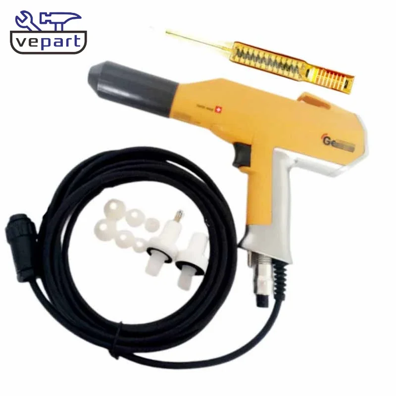 

Electrostatic powder coating spray gun w/ 2pcs nozzle for Gema 02 optiflex F