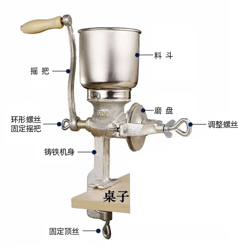 Malt Grinder Manual Barley Malt Crusher Home Brew Beer Tool