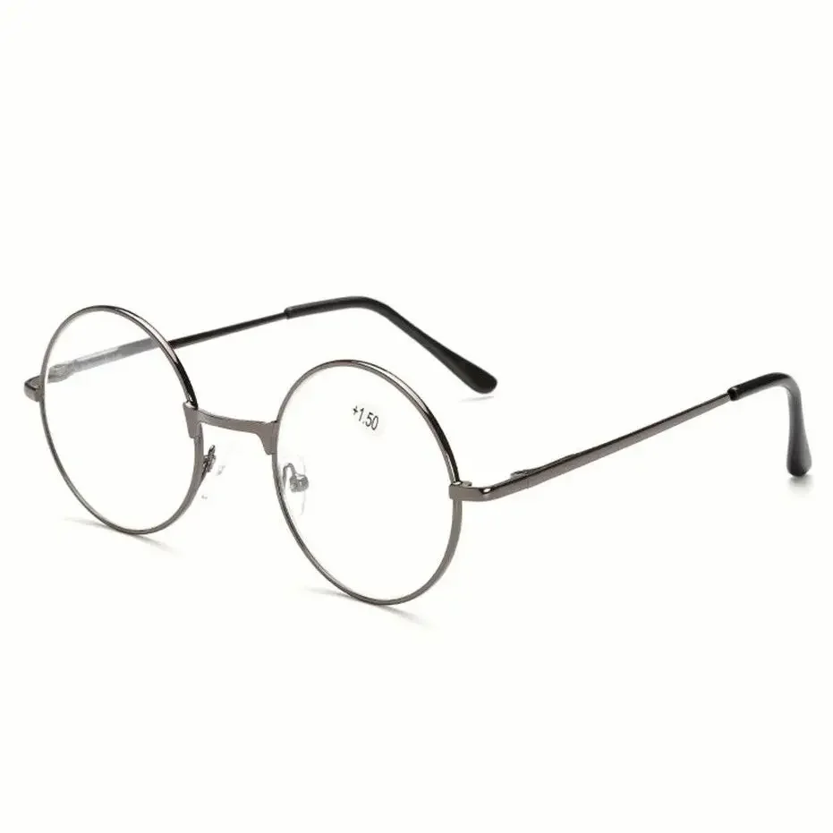 New Reading Glasses Metal Round Frame Vintage Men Women Presbyopia Eyeglasses Unisex Eyewear Optical Spectacles Male Goggle