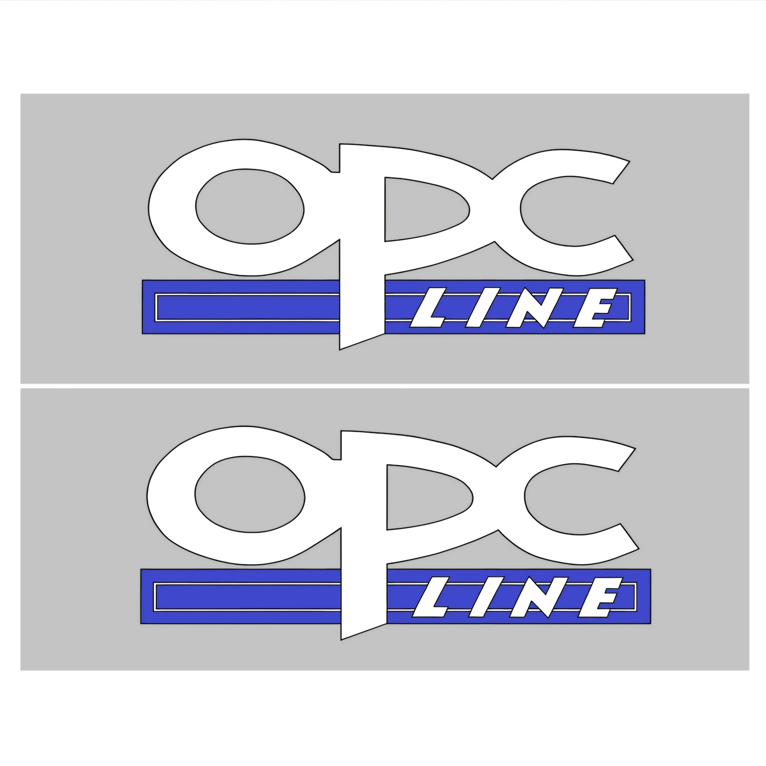 قطعتان من ملصق "OPC Line" لدراجة نارية السيارة، ملصق شعار العلامة التجارية الرياضية، ملحقات التخصيص الخارجية للسيارات #6