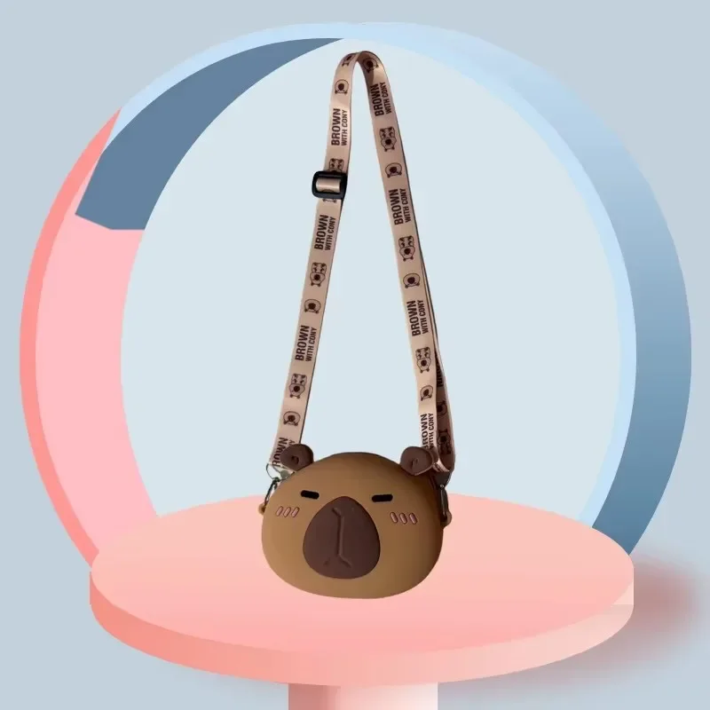 2024 New Cartoon Capybara Silicone Crossbody Bag for Summer Kapibala Small Cute Stylish Shoulder Crossbody  Bag Storage Bag