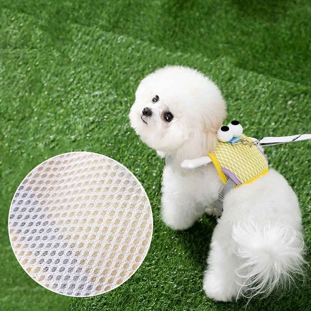 

Cartoon Pet Chest Harness Vest Breathable Adjustable Dog Harness Vest Anti-Escape Big Eyes Cat Chest Straps Four Seasons