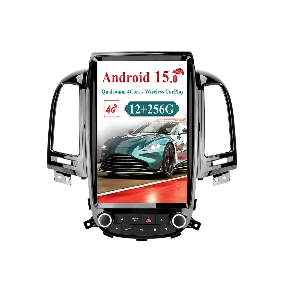 

12,1 ''для Hyundai Santa Fe Classic 2006-2012 автомобильный авто carplay Android 15, радио, мультимедийный плеер, GPS-навигация, сенсорное головное устройство