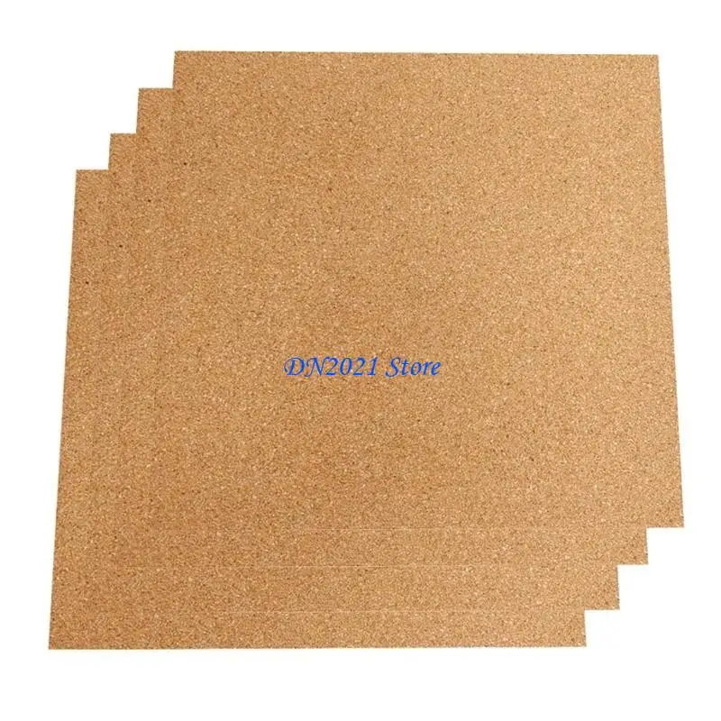 

F3KE 4Pcs Multipurpose Corkboard 300mm Square Cork Slices Easy Cutting Carving Board for H2D Printer Accessories