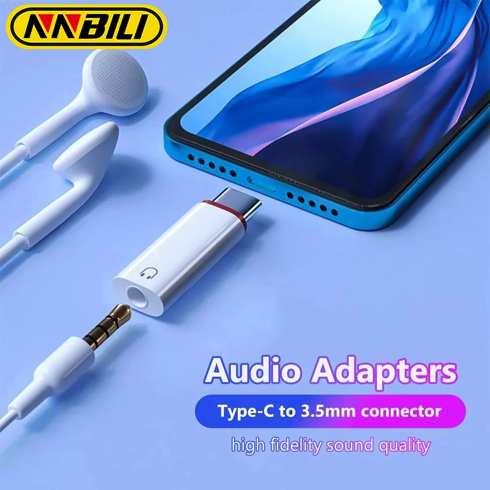 NNBILI 3.5mm Female to Type C Male Adapter For iPhone 15 16 Samsung Xiaomi Huawei Wired Headset Converter AUX Earphone Adapter