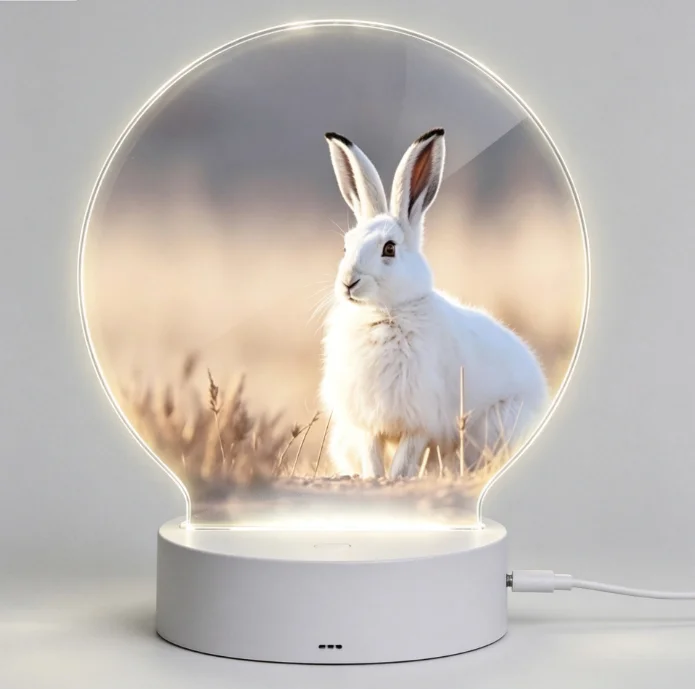 PHAYAH Takin Pattern Round Acrylic USB Night Light Room Light