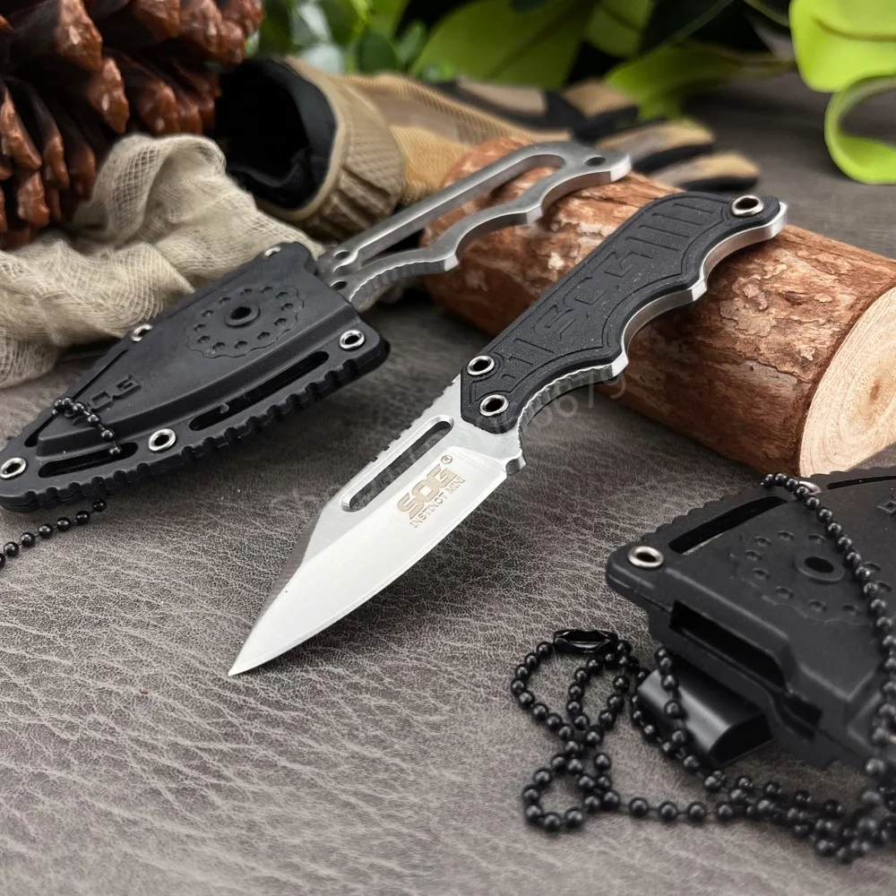 Mini Fixed Blade Knife with Sheath 5Cr15MoV Blade Portable Outdoor Camping Hunting Tactical Survival Knife EDC Self-defense Tool image 2